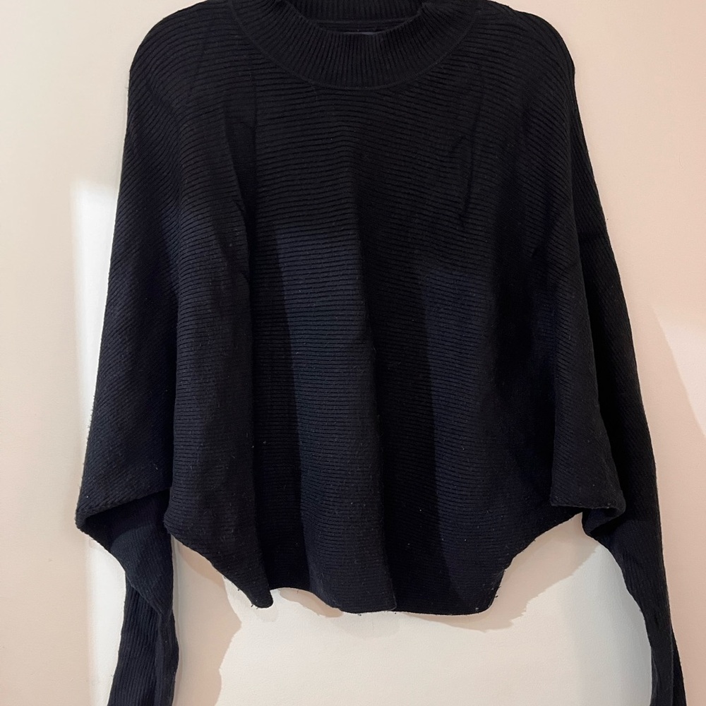 Zara black over size butterfly sleeve sweater. Size M